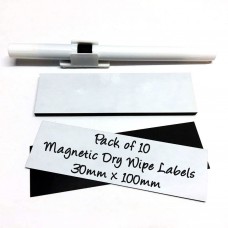 10 x Magnetic Dry Wipe Labels Whiteboard Precut - 30mm x 100mm 5013918013722  332715601220